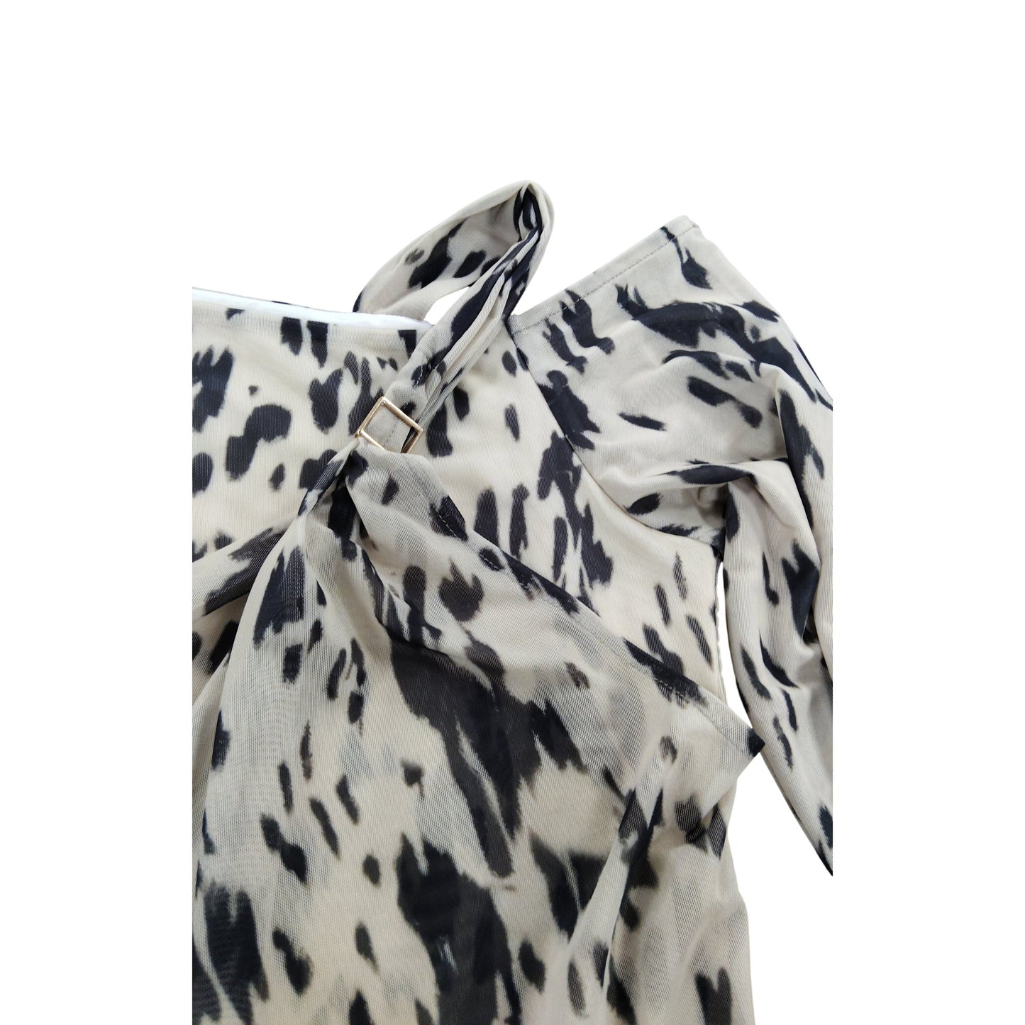 River Island Women's UK 16 Animal Print Long Sleeve Blouse