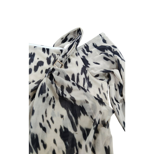 River Island Women's UK 16 Animal Print Long Sleeve Blouse