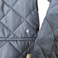 Premium Women's Puffer Jacket Size M Quilted Navy With Cord Collar