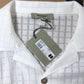 RIVER ISLAND Short Sleeve Shirt Size L Men's Casual White Check Pattern