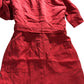 Jumpsuit Women's Red Tie Waist Short Sleeve Casual Outfit - Size 10