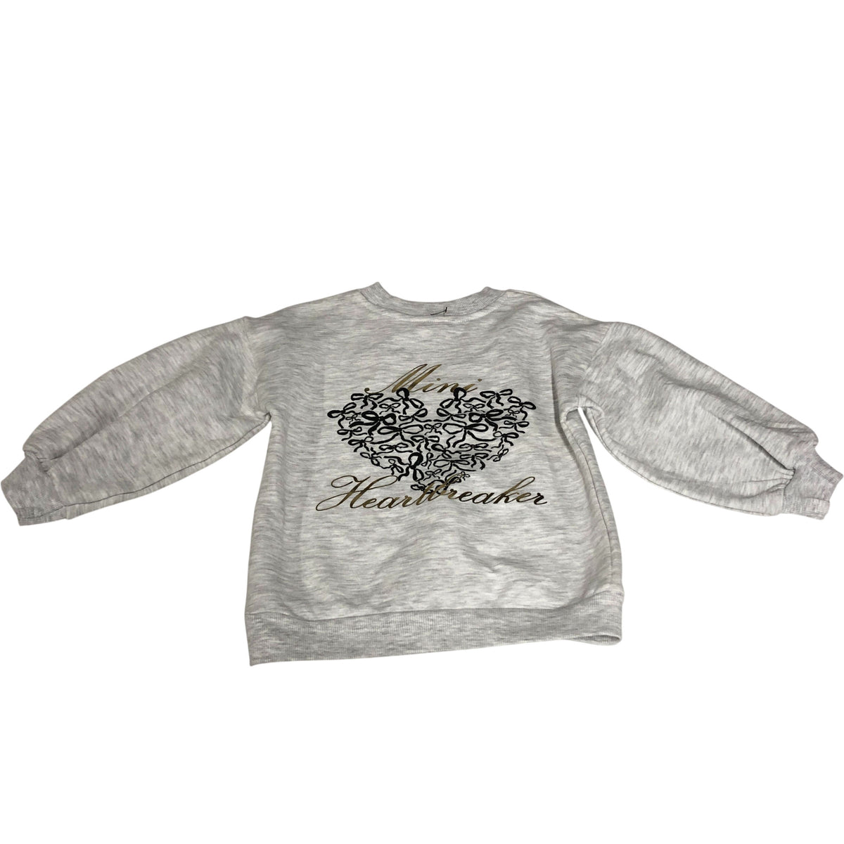 River Island Mini Heartbreaker Sweatshirt 2-3 Years Girls Grey Cotton Blend