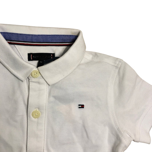 Tommy Hilfiger Polo Shirt Size 18-24 Months White Boys Short Sleeve Cotton