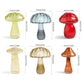 Mushroom Shaped Glass Bud Décor Vase Clear Modern Aesthetic Planters 6 Pieces
