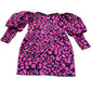 River Island Pink Animal Print Puff Sleeve Mini Dress