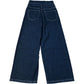 River Island Wide Leg Jeans Dark Blue