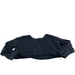 River Island Crop Top UK18 Women's Black Long Sleeve V Neck Blouse