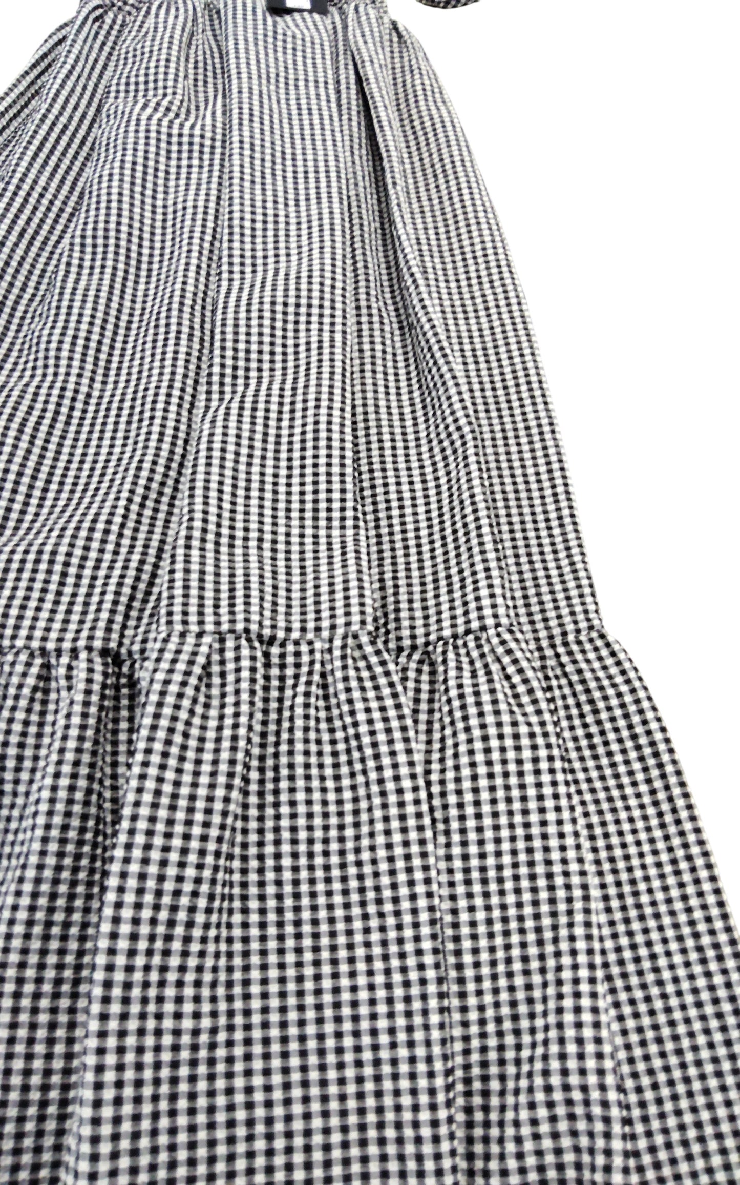 River Island Puff Sleeve Maxi Dress Women's Black White Floral Print Size 8