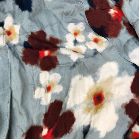 Baukjen Floral Kimono Style Jacket Size UK 14 Green Red White Viscose