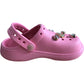 River Island Pink Clog Sandals Size 13 Girls With Decorations