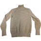 River Island Petite Turtleneck Sweater UK6 Women's Metallic Knit Jumper Beige