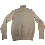 River Island Petite Turtleneck Sweater UK6 Women's Metallic Knit Jumper Beige