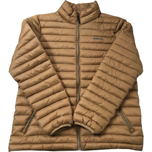 Weird Fish Medium Men's Lightweight Puffer Jacket Brown Zip Up Casual Wear