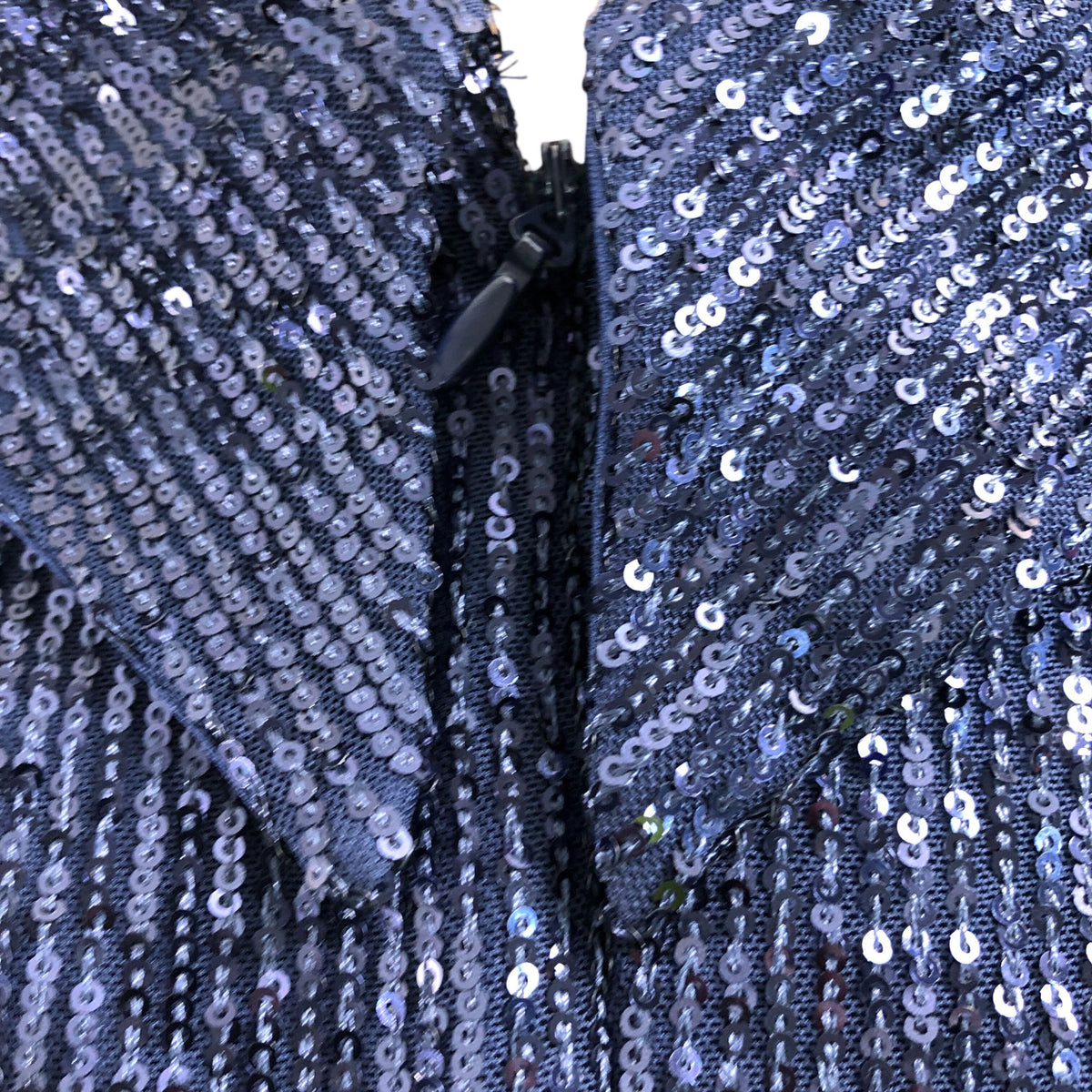 Sequin Evening Dress UK Size 10 Women's Navy Blue Party Wear Gown