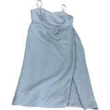 UK14 Women's Light Blue Midi Dress Adjustable Straps