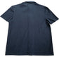 Relaxed Fit Button Up Polo Shirt Navy Blue Size M