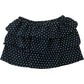 River Island Girls Ruffled Black Skirt Size 9-10 Years Polka Dot Design