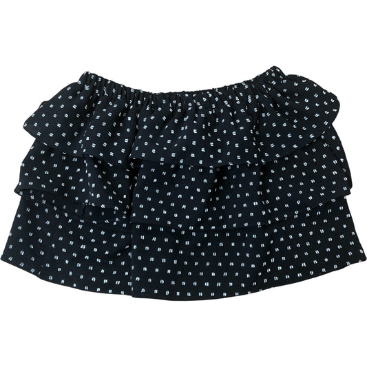 River Island Girls Ruffled Black Skirt Size 9-10 Years Polka Dot Design
