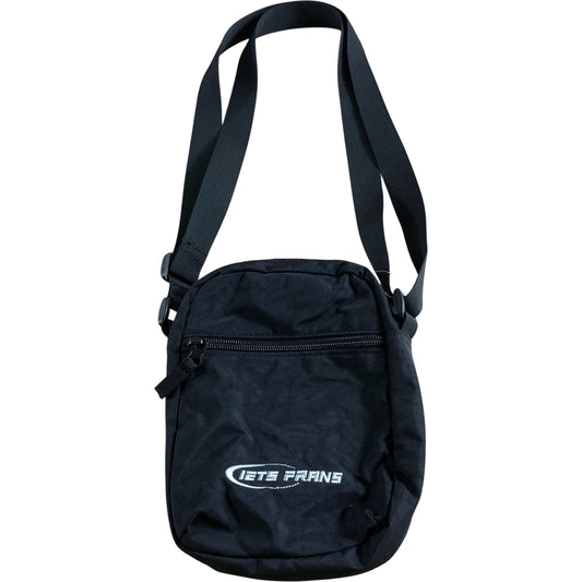 Small Cross Body Bag Black Polyester Adjustable Strap Unisex