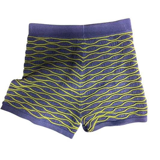 River Island Girls Shorts Size 5 6 Years Blue Green Stripe Pattern Fun Summer