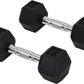 POLY HEX Dumbbell Set 5kg x2 New Free Weights Fitness Equipment Strength