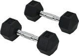 POLY HEX Dumbbell Set 5kg x2 New Free Weights Fitness Equipment Strength