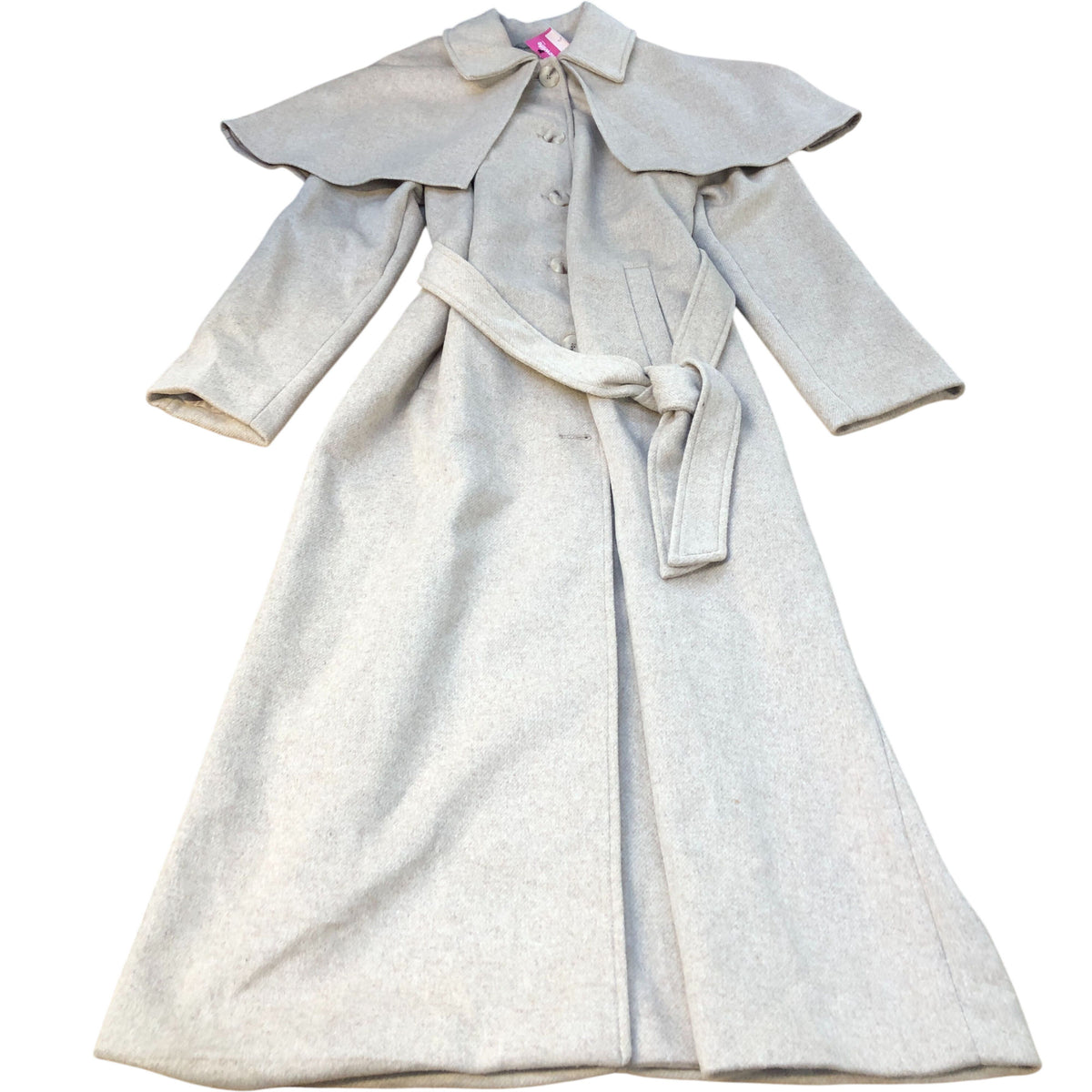 River Island Wool Blend Beige Trench Coat Women's With Belted Detail