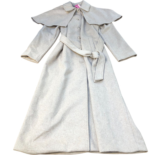 River Island Wool Blend Beige Trench Coat Women's With Belted Detail