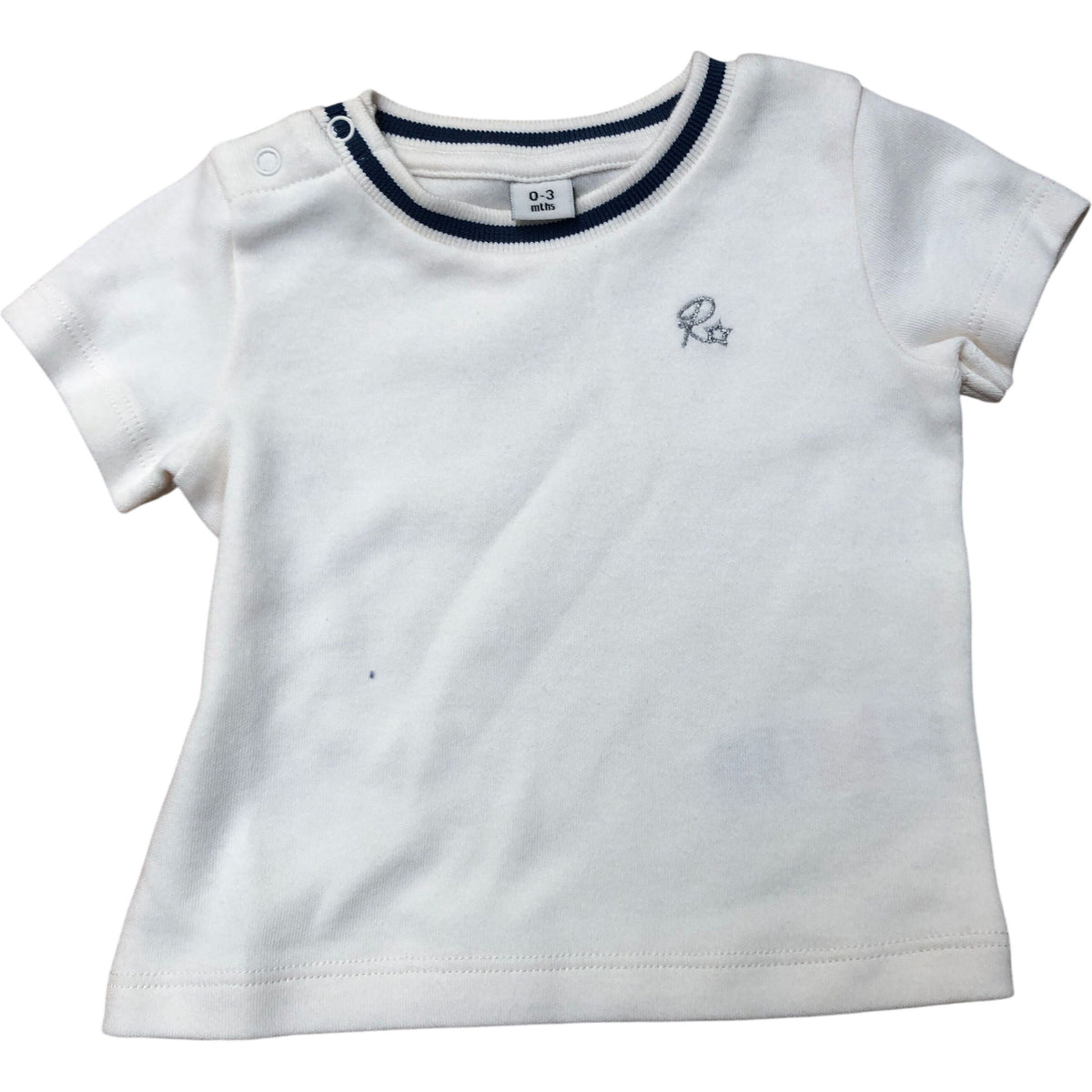 River Island Outfit Set 0-3 Months Zip Jacket T-Shirt Joggers Blue Check