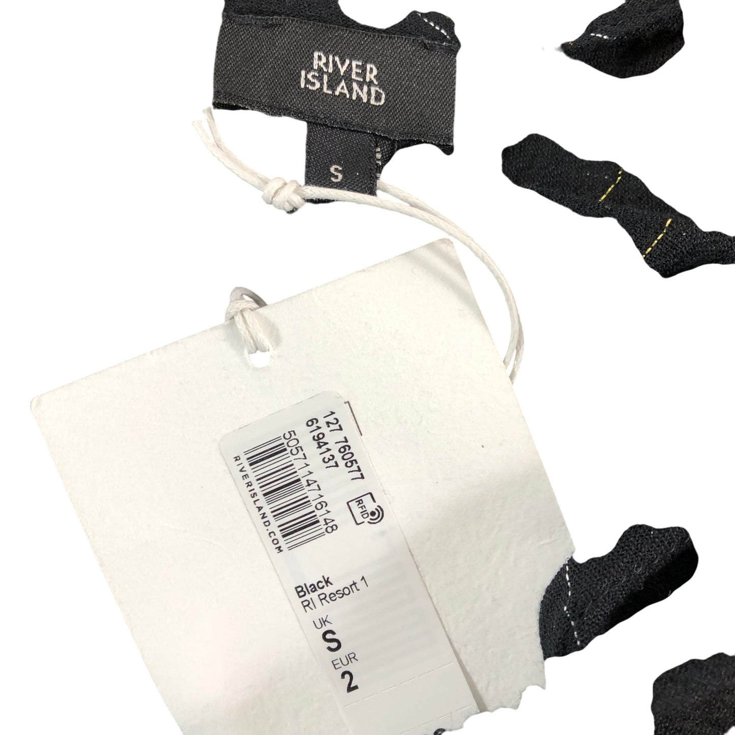 River Island Black S Resort Playsuit Women's Plunge Neck Casual Style Beautiful