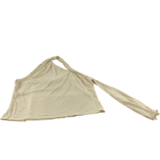 River Island XL Women's Halter Top Beige Casual Style with Gold Hardware