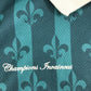 River Island Boys Polo T-Shirt 7 8 Years Teal Fleur De Lis Design