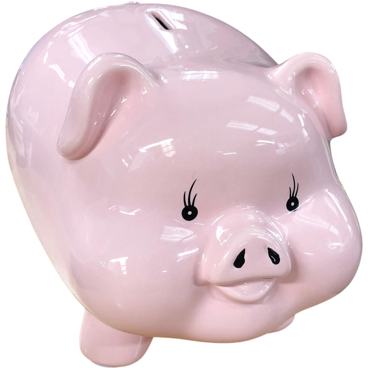 Pig World Large 11" Ceramic Piggy Bank Cute Pig Money Box Pink Collectable