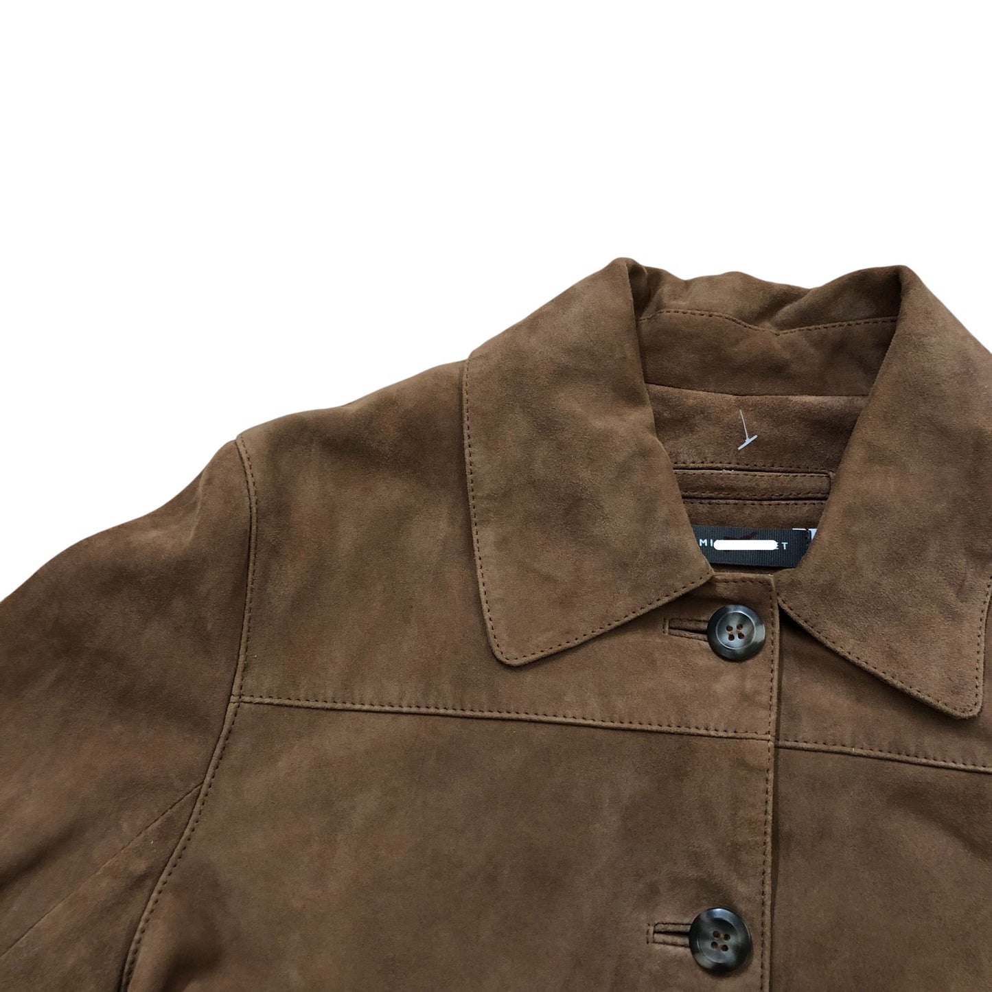 Women's Tan Suede Buttoned Jacket Size M