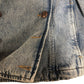 Double Breasted Denim Jacket Women's Light Blue Cotton Casual Medium
