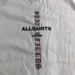 AllSaints Knox SS Crew T-Shirt M Men's White Graphic Print Oversized Fit