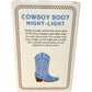 Cowboy Boot Night Light Cute Sleep Aid Décor