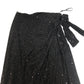 Lovedrobe Black Sequin Wrap Skirt Women's Sparkly Party Wear UK12
