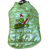 The Grinch Green Puffa Dog Coat Size M