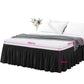 Rimela Black Bed Valance Double 135cm x 190cm 38cm Drop New Bedding Decoration