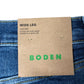Boden Women's Wide Leg Jeans Size 12 New Blue High Rise Denim Trousers