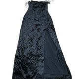 Velvet Evening Dress Size 8 Women's Strapless Black Long