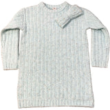 River Island Kids Blue Wool Blend Dress Bow Detail