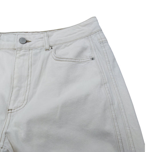 Premium White Denim Jeans UK12 Women's Casual Everyday Wear Cotton