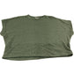 River Island Green Ribbed Knit Top UK L Women's Casual Short Sleeve