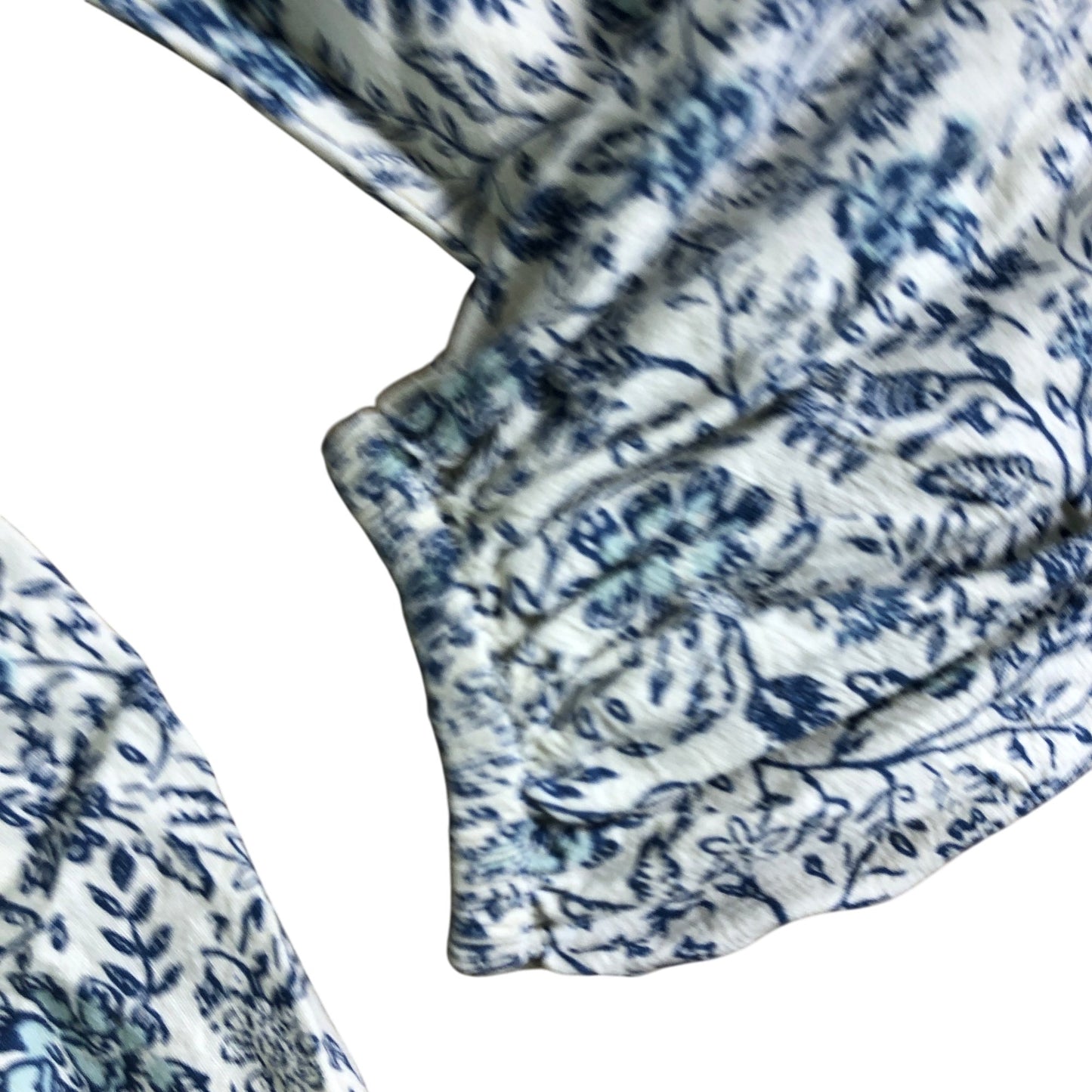 River Island Floral Print Blouse UK8 Women's Long Sleeve Peplum Top Cotton