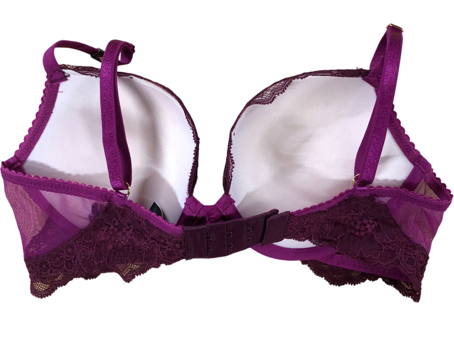 VICTORIA'S SECRET Very Sexy Push Up Bra 34B Women's Lace Back Pink Purple