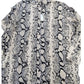River Island Women's Snake Print Blouse Size S Cream Black Long Sleeve