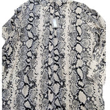 River Island Women's Snake Print Blouse Size S Cream Black Long Sleeve