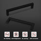 PinLin Matte Black Cabinet Handles Set Modern Design 30 Pack